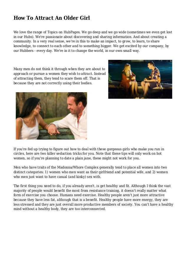 Opinion how to attract an older girl Theme simply how to attract an older girl